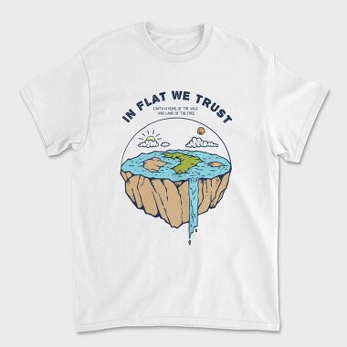 In Flat We Trust, Tricou Barbati (Unisex)