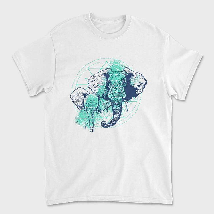 Elephant Spirit Circle, Tricou Barbati (Unisex)
