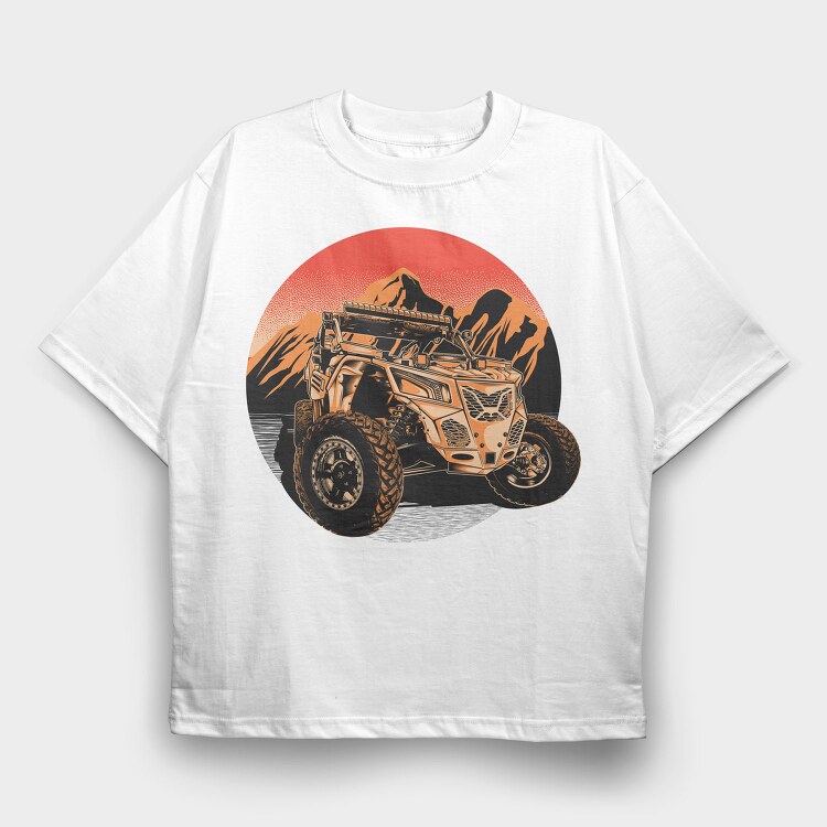 Desert Rally, Tricou Oversize Barbati (Unisex)