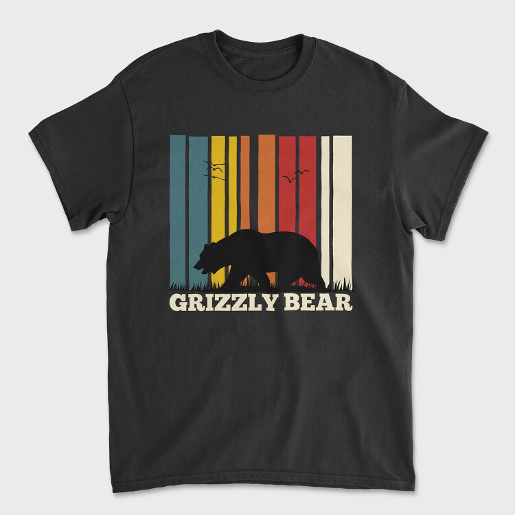 Grizzly Bear Sunset, Tricou Barbati (Unisex)