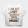 Lazy Cat Energy Saver, Tricou Oversize Barbati (Unisex)