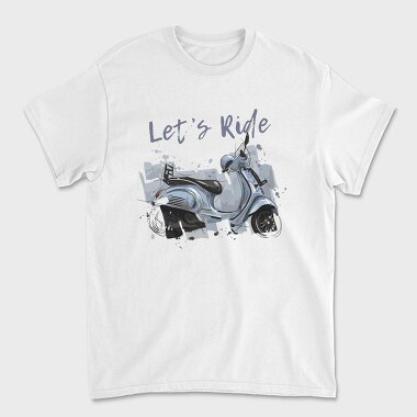Lets Ride Scooter, Tricou Barbati (Unisex)