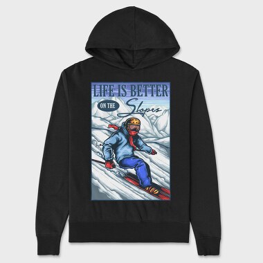 Life Better Slopes, Hanorac Oversize Barbati (Unisex)