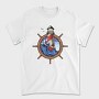 Lighthouse Storm Ship Wheel, Tricou Barbati (Unisex)