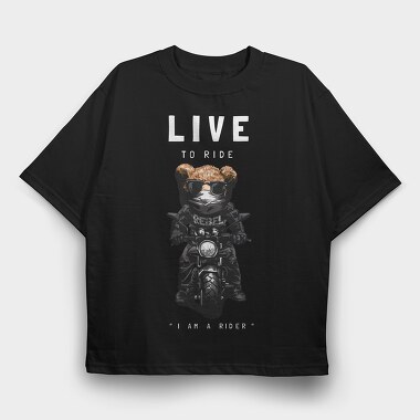 Live To Rebel, Tricou Oversize Barbati (Unisex)