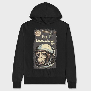Space Monkey Go, Hanorac Oversize Barbati (Unisex)