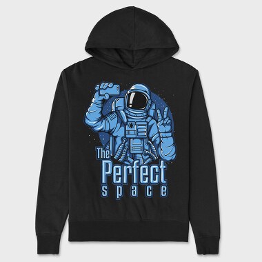 Space Selfie Astronaut, Hanorac Oversize Barbati (Unisex)