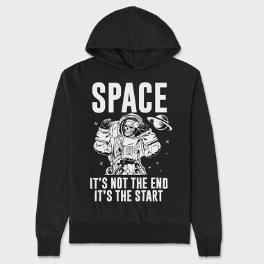 Space Skeleton Salute, Hanorac Oversize Barbati (Unisex)