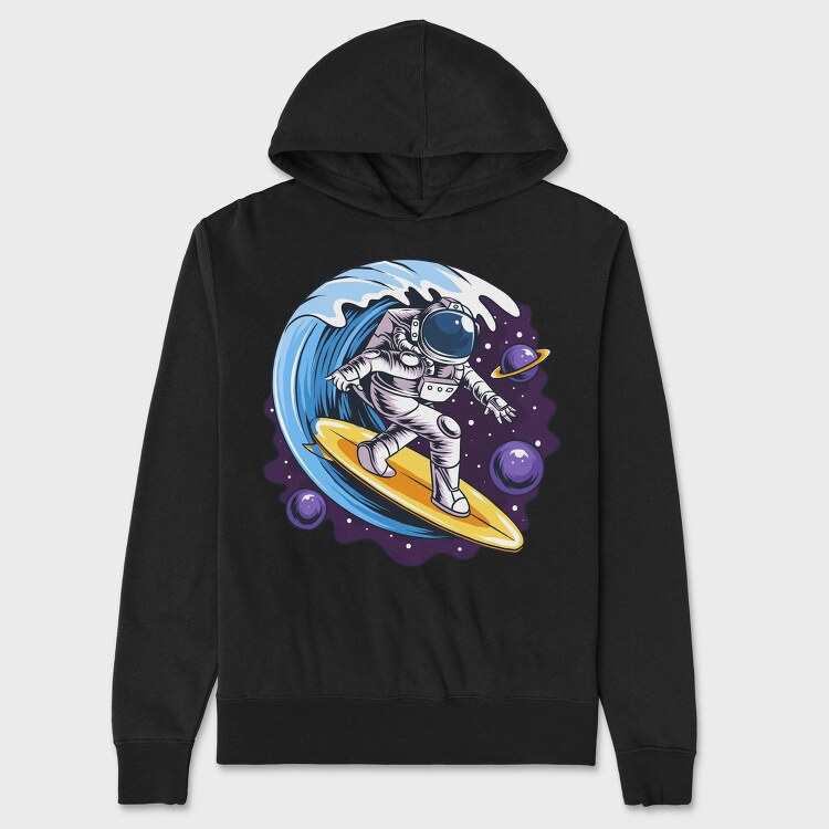 Space Surfer, Hanorac Oversize Barbati (Unisex)