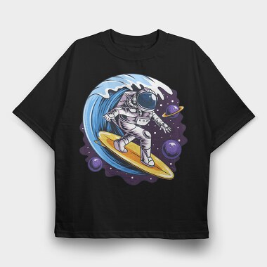 Space Surfer, Tricou Oversize Barbati (Unisex)