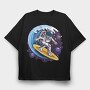 Space Surfer, Tricou Oversize Barbati (Unisex)