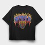 Spectacular Fire Snake, Tricou Oversize Barbati (Unisex)