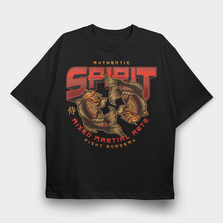 Spirit Koi Martial Arts, Tricou Oversize Barbati (Unisex)