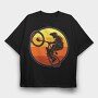 Sunset Biker, Tricou Oversize Barbati (Unisex)