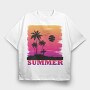 Sunset Surfer Vibes, Tricou Oversize Barbati (Unisex)