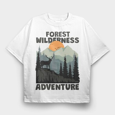 Forest Wilderness Adventure, Tricou Oversize Barbati (Unisex)