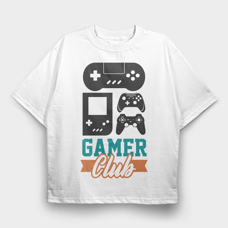 Gamer Club Gamepad, Tricou Oversize Barbati (Unisex)