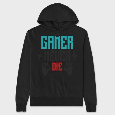 Gamer Never Die, Hanorac Oversize Barbati (Unisex)
