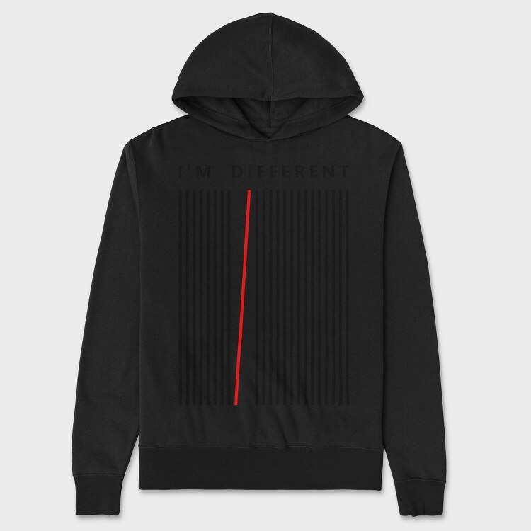 Im Different Red Line, Hanorac Oversize Barbati (Unisex)