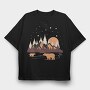 Mountain Bear Stroll, Tricou Oversize Barbati (Unisex)