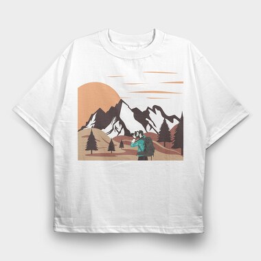 Mountain Explorer, Tricou Oversize Barbati (Unisex)