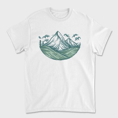 Mountain Wave, Tricou Barbati (Unisex)