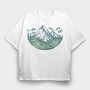 Mountain Wave, Tricou Oversize Barbati (Unisex)