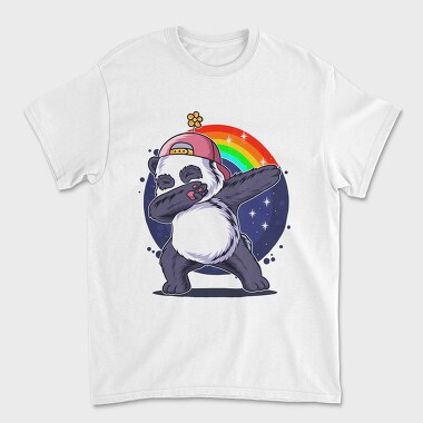 Panda Dabbing Rainbow, Tricou Barbati (Unisex)