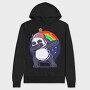 Panda Dabbing Rainbow, Hanorac Oversize Barbati (Unisex)