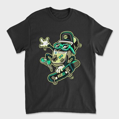 Rebel X Game Skate, Tricou Barbati (Unisex)