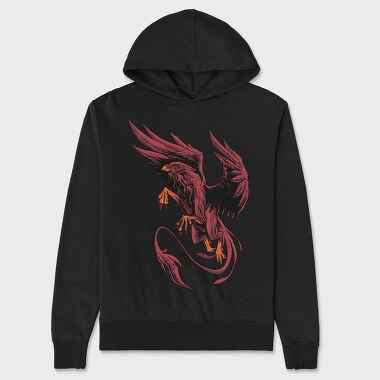 Red Phoenix Roar, Hanorac Oversize Barbati (Unisex)