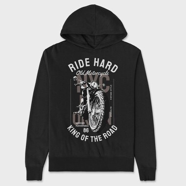 Ride Hard Nyc King, Hanorac Oversize Barbati (Unisex)