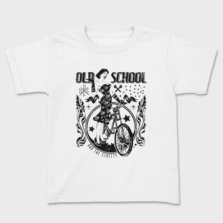 Old School Biker Chick, Tricou Copii