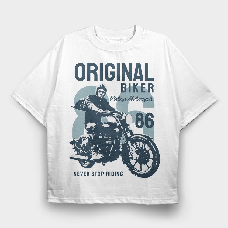 Original Biker 86, Tricou Oversize Barbati (Unisex)