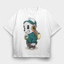 Panda Pilot, Tricou Oversize Barbati (Unisex)