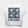 Paper Plane Publisher, Tricou Oversize Barbati (Unisex)