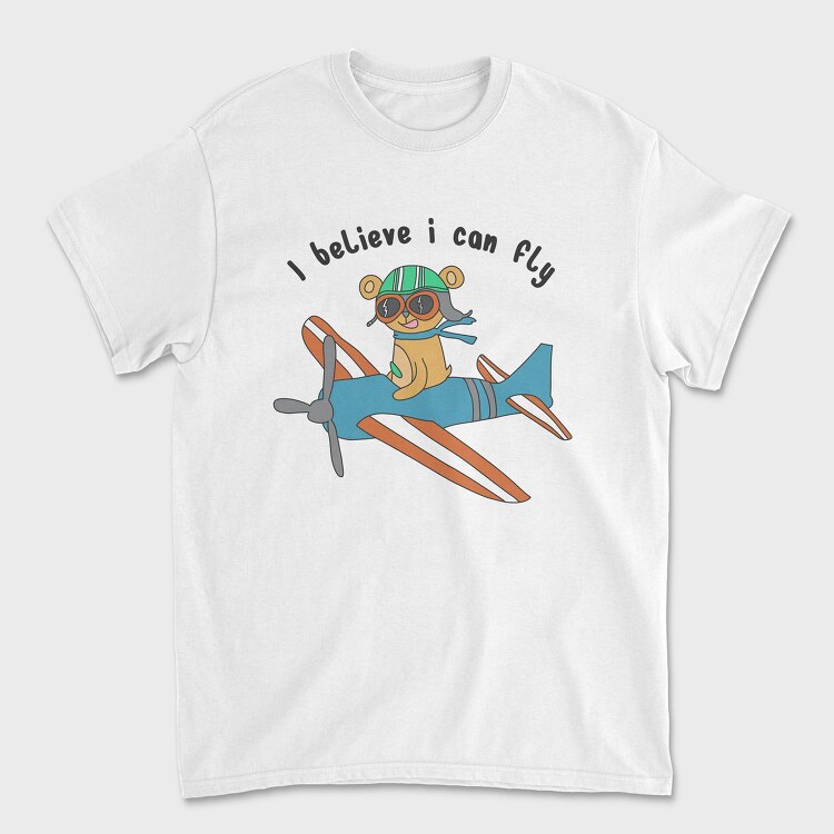Pilot Pup Soar, Tricou Barbati (Unisex)