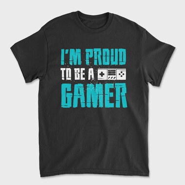 Proud Gamer Tee, Tricou Barbati (Unisex)