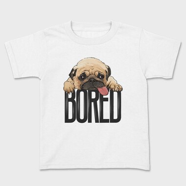 Pug Bored Tongue Out, Tricou Copii