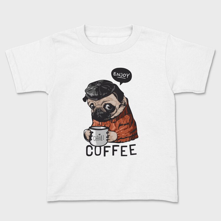 Pug Coffee Chill, Tricou Copii