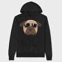 Pug Cool Vibes, Hanorac Oversize Barbati (Unisex)