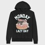 Pug Donut Monday, Hanorac Oversize Barbati (Unisex)