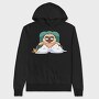 Pug Lounging Drink, Hanorac Oversize Barbati (Unisex)