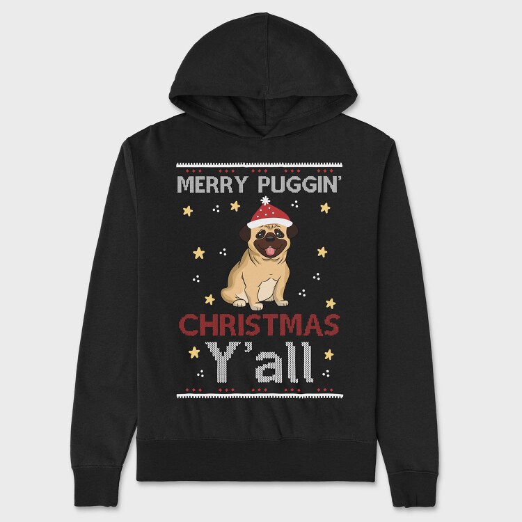 Pugmas Festive, Hanorac Oversize Barbati (Unisex)