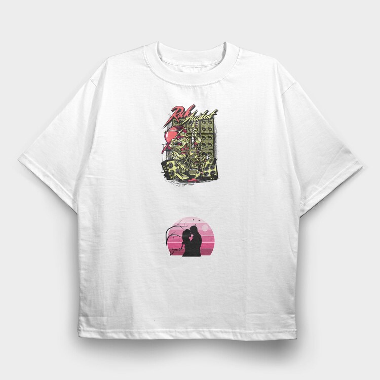 Rock Accident Mixtape, Tricou Oversize Barbati (Unisex)