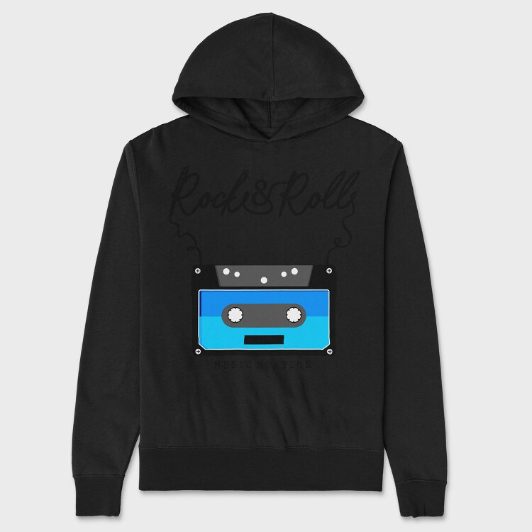 Rock And Roll Cassette, Hanorac Oversize Barbati (Unisex)