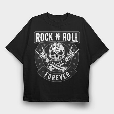 Rock N Roll Forever, Tricou Oversize Barbati (Unisex)