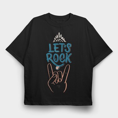 Rock On Vibes, Tricou Oversize Barbati (Unisex)