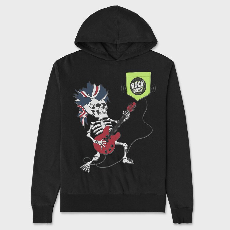 Skeleton Rock Days, Hanorac Oversize Barbati (Unisex)