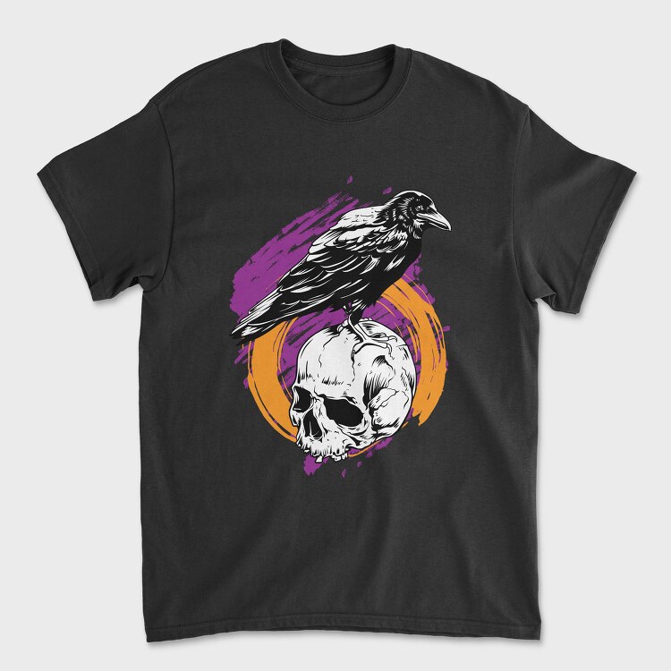 Raven Skull Strike 1, Tricou Barbati (Unisex)